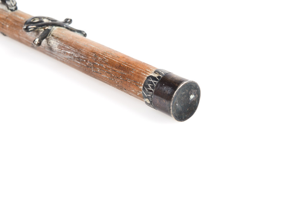 Antique Southwestern Silver and Wood Crucifix