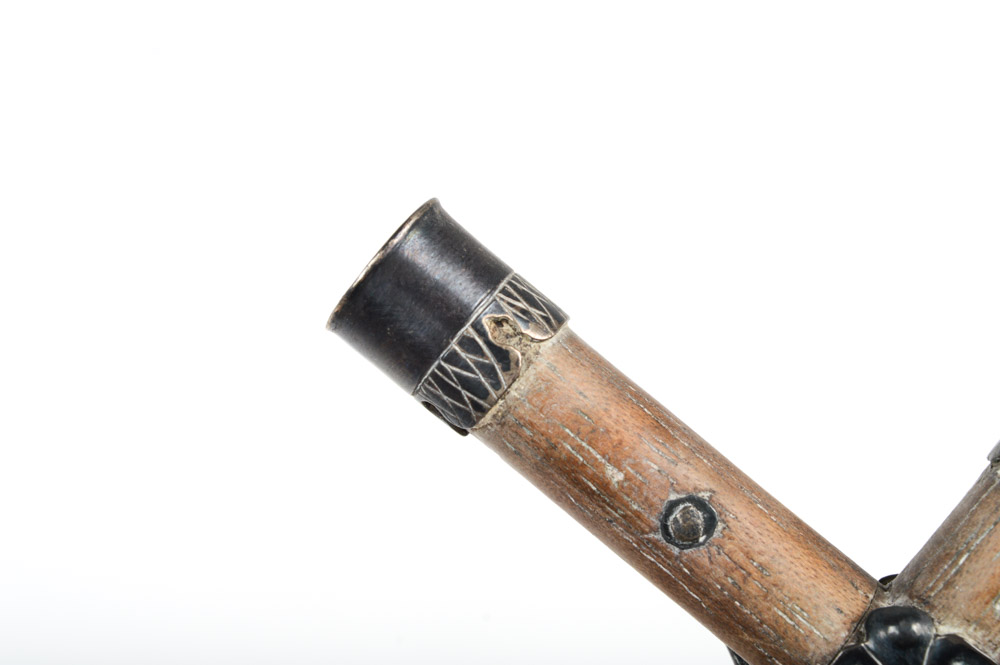 Antique Southwestern Silver and Wood Crucifix