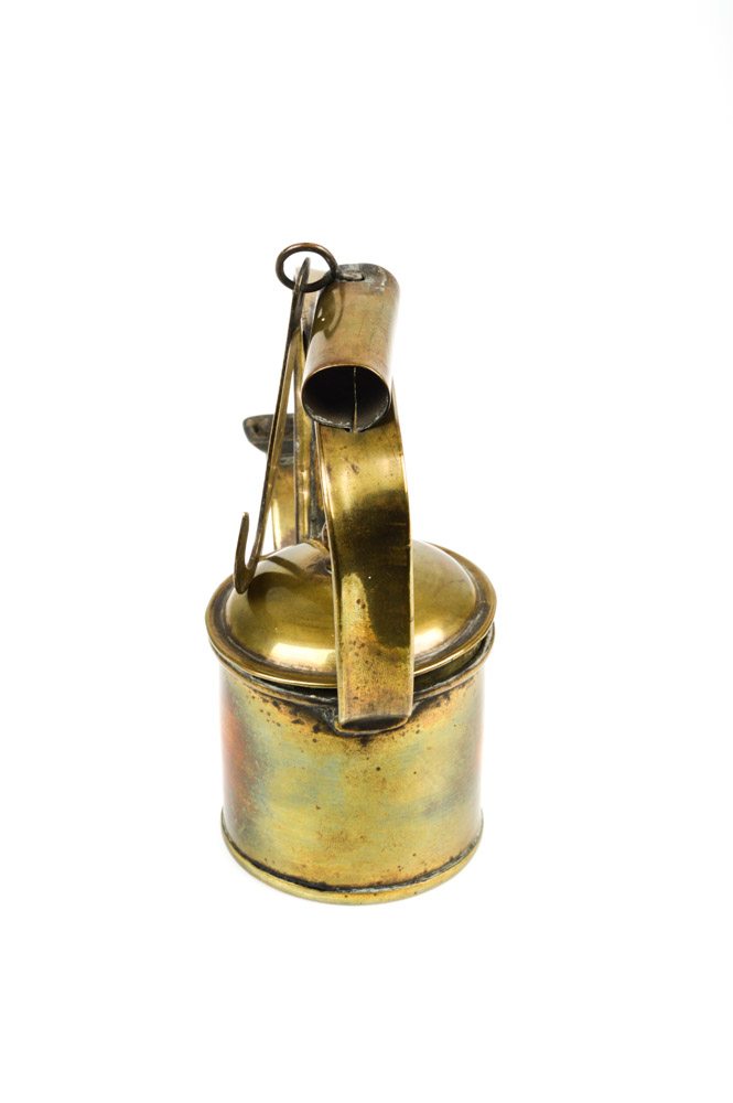 Antique Brass Hanging Oil Lamp