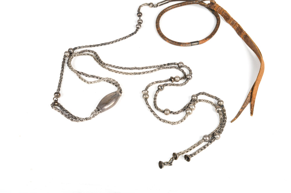 Antique Metal and Leather Rein