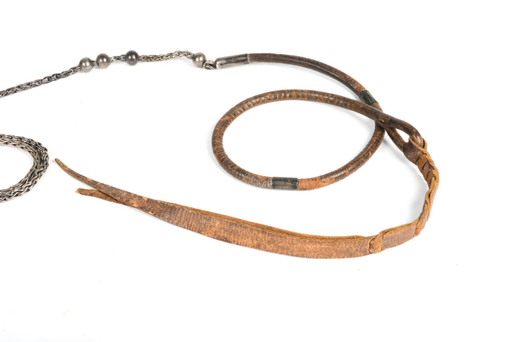 Antique Metal and Leather Rein