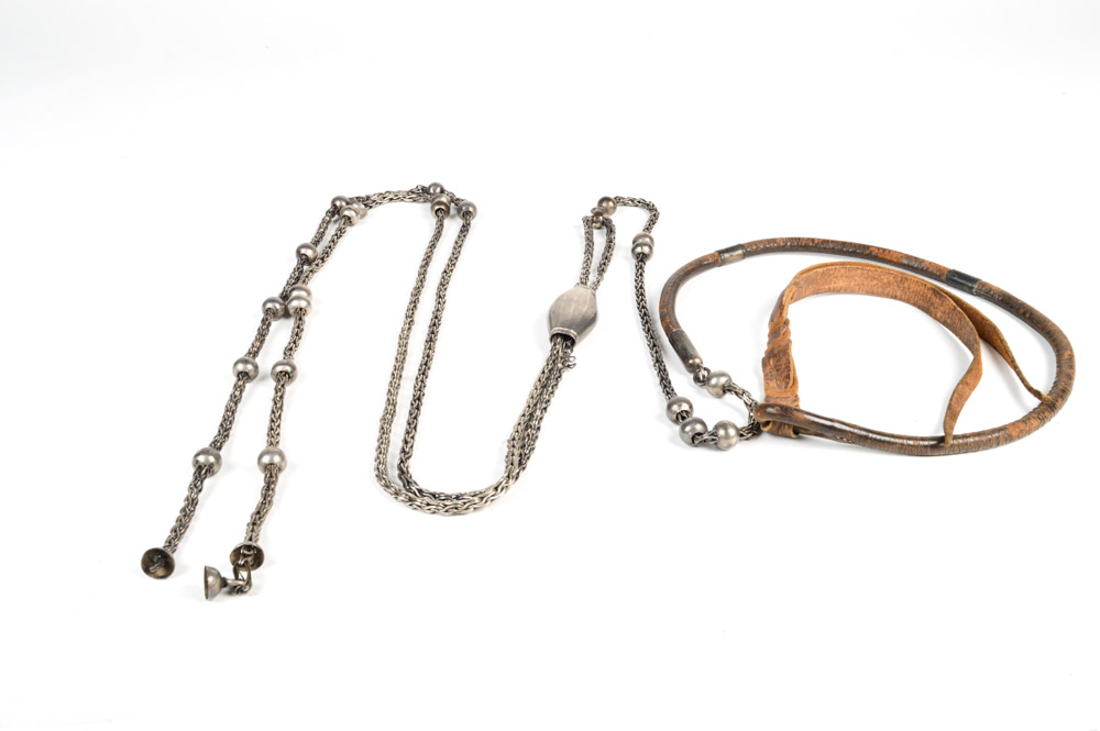 Antique Metal and Leather Rein