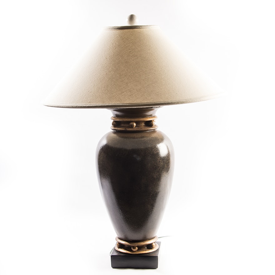 Large Ceramic Ball Neck Lamp