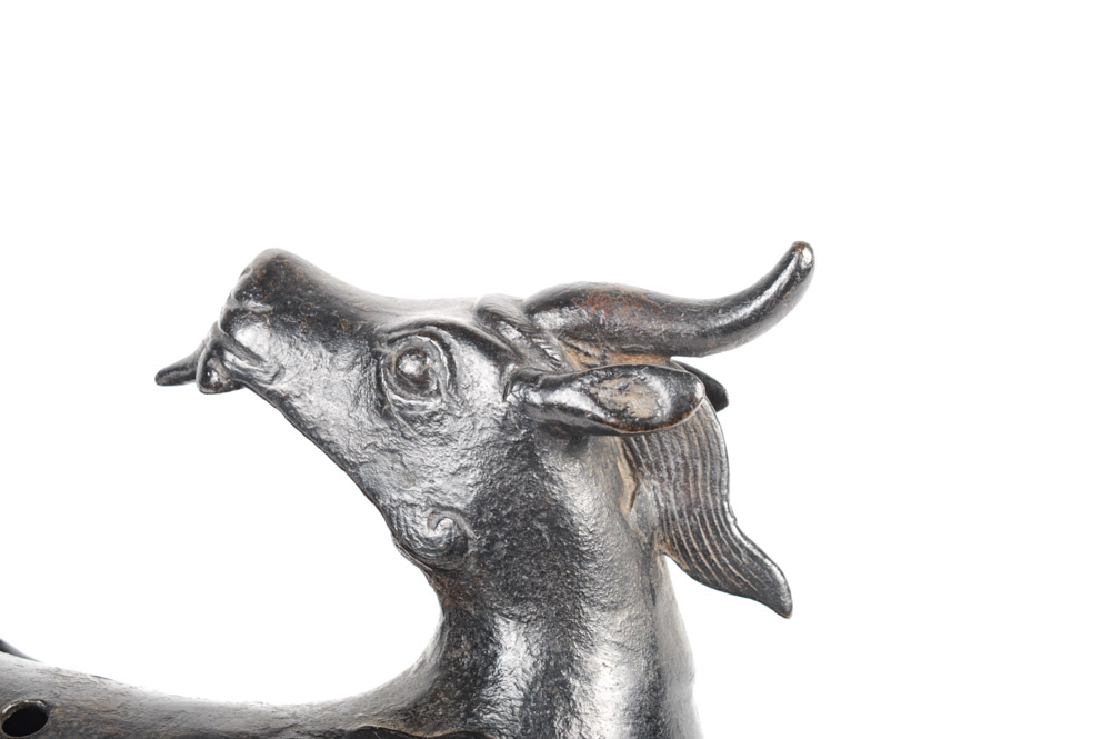 Chinese Yuan Dynasty Bronze Xiniu Mirror Stand