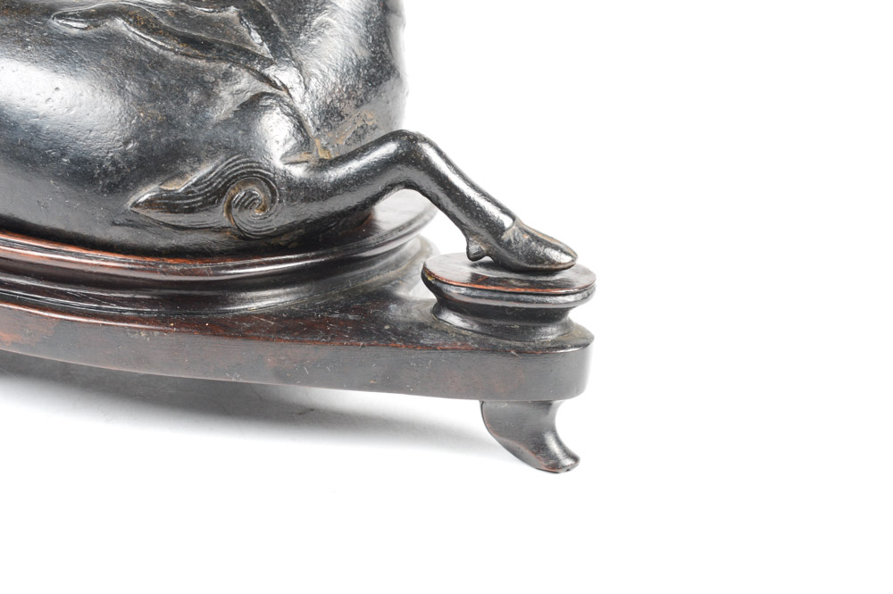 Chinese Yuan Dynasty Bronze Xiniu Mirror Stand