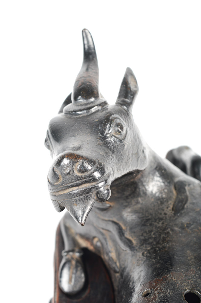 Chinese Yuan Dynasty Bronze Xiniu Mirror Stand