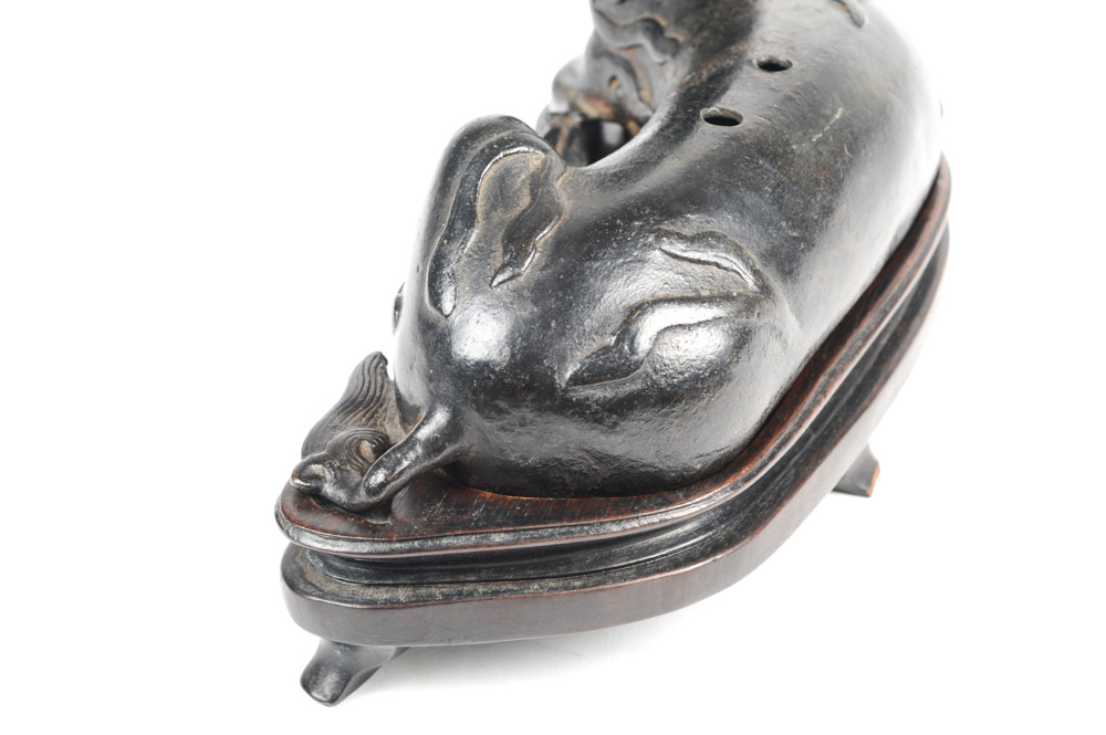 Chinese Yuan Dynasty Bronze Xiniu Mirror Stand