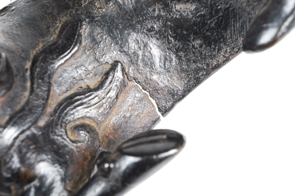 Chinese Yuan Dynasty Bronze Xiniu Mirror Stand