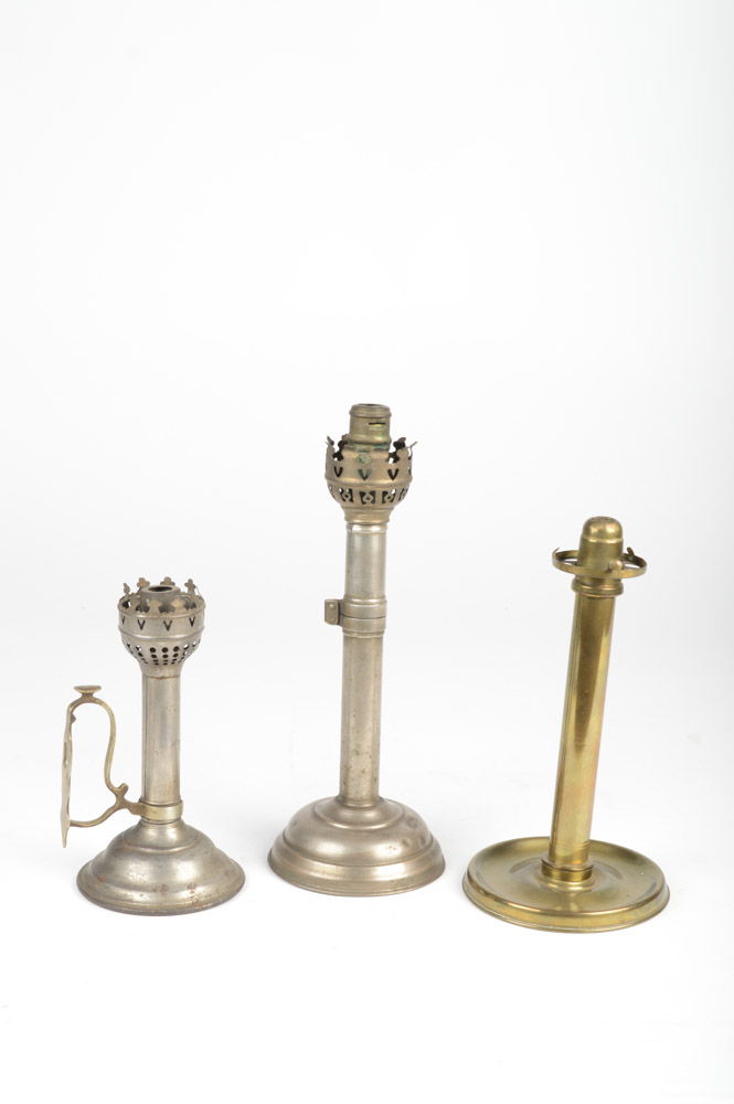 Three Antique Candlesticks