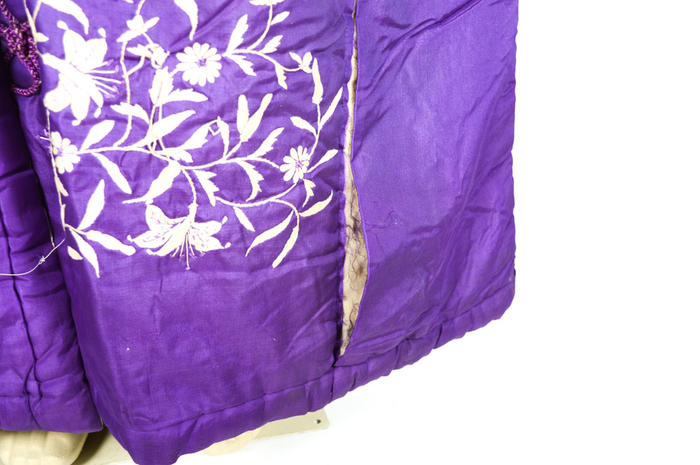 Late Qing Dynasty Hand Embroidered Padded Jacket