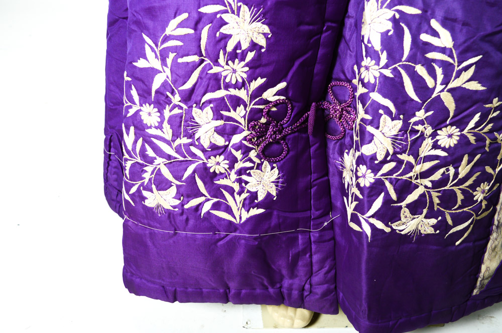 Late Qing Dynasty Hand Embroidered Padded Jacket
