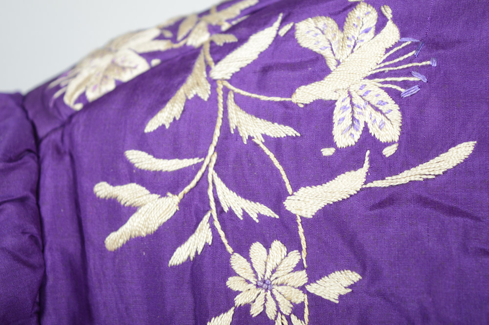 Late Qing Dynasty Hand Embroidered Padded Jacket