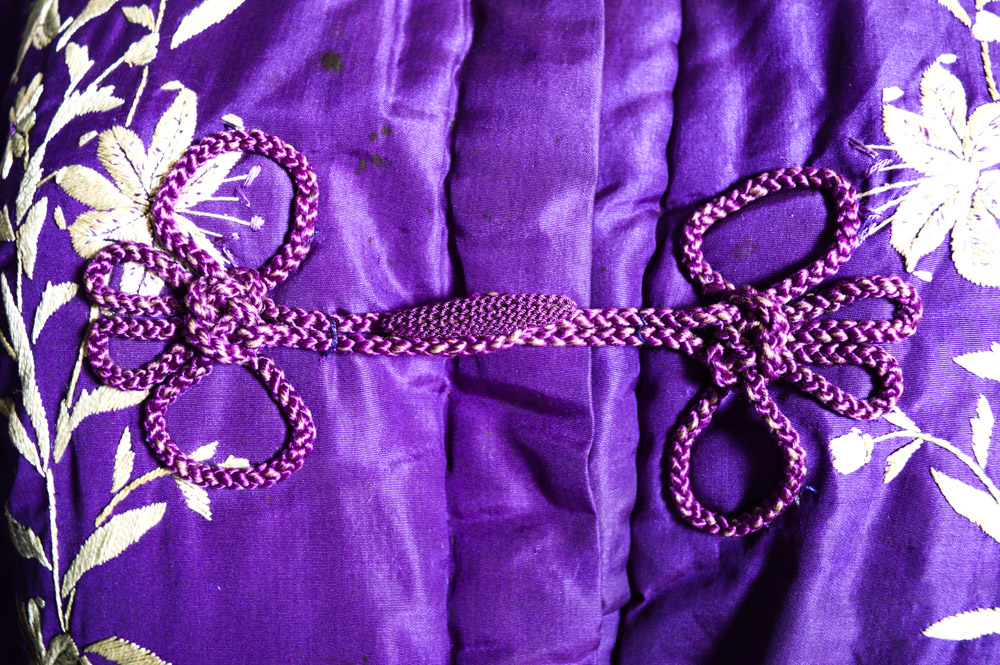 Late Qing Dynasty Hand Embroidered Padded Jacket