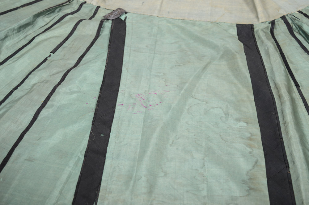 Chinese Late 19th Century Hand Embroidered Silk Skirt