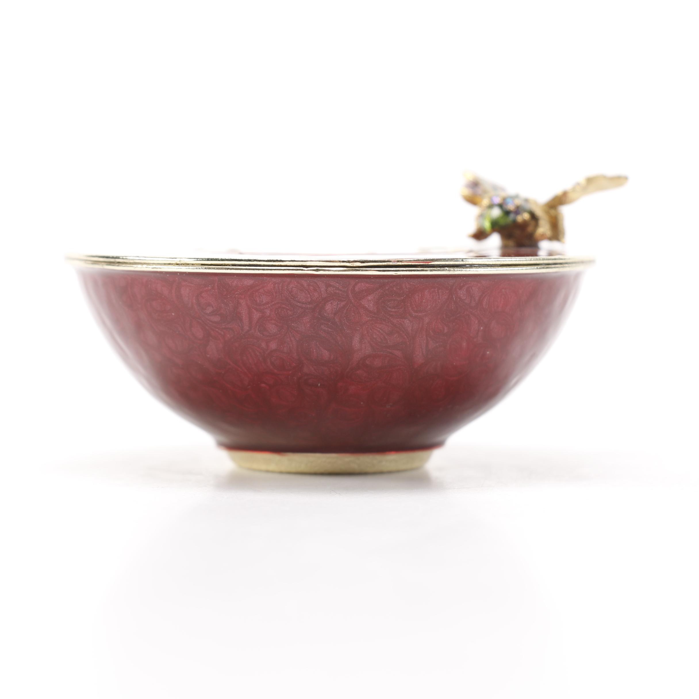 Jay Strongwater Votive Tea Light Holder With Swarovski Bee