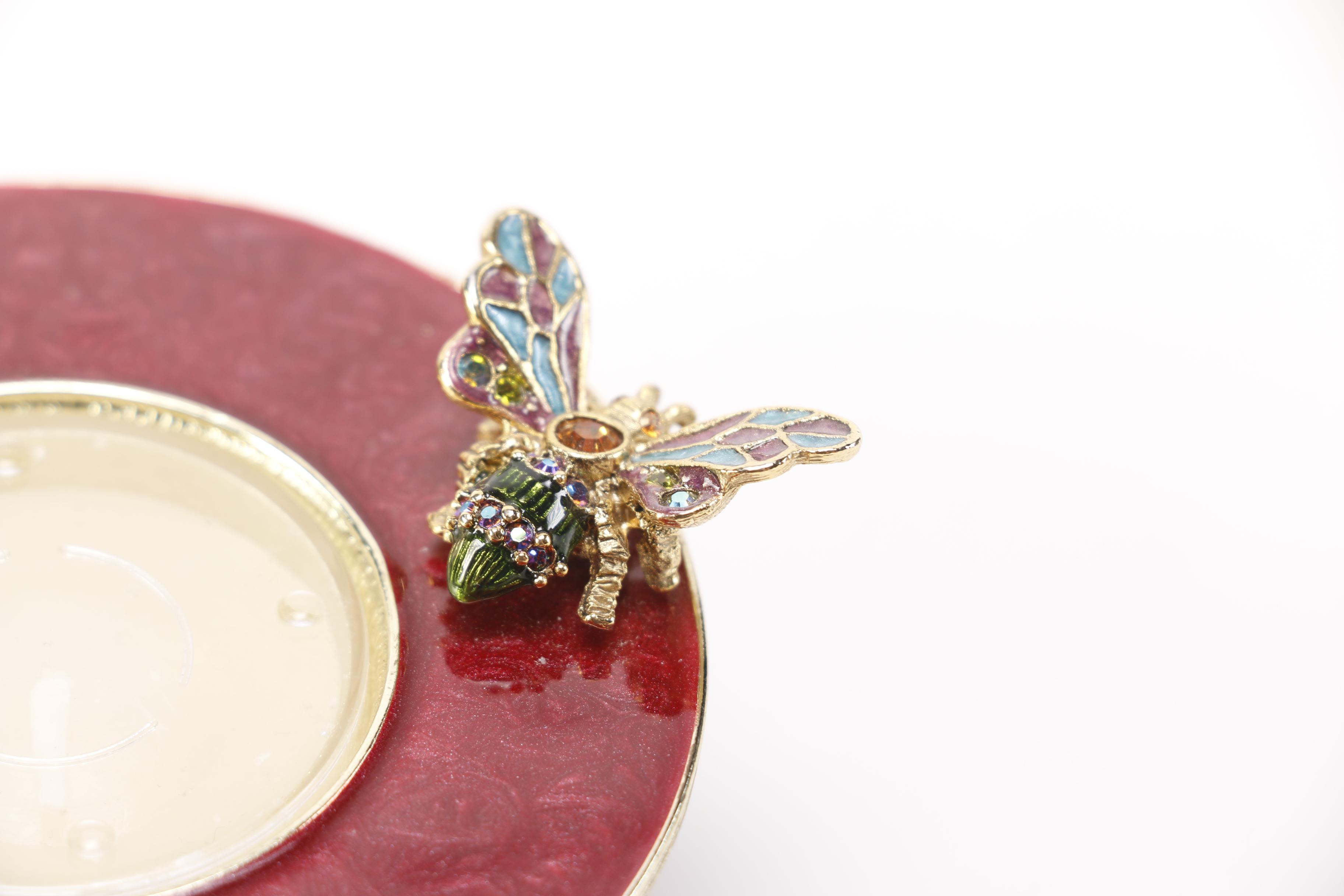 Jay Strongwater Votive Tea Light Holder With Swarovski Bee