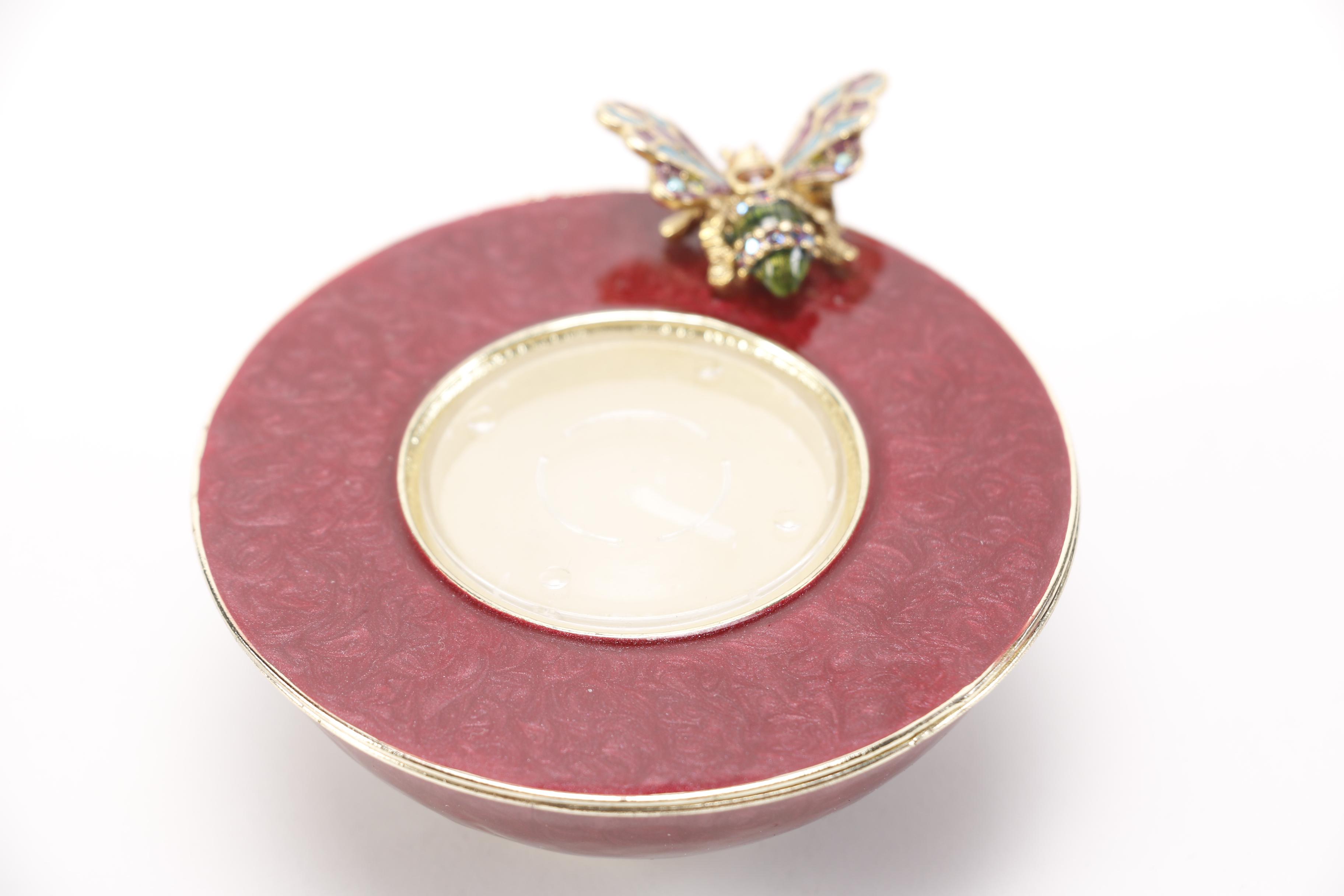 Jay Strongwater Votive Tea Light Holder With Swarovski Bee