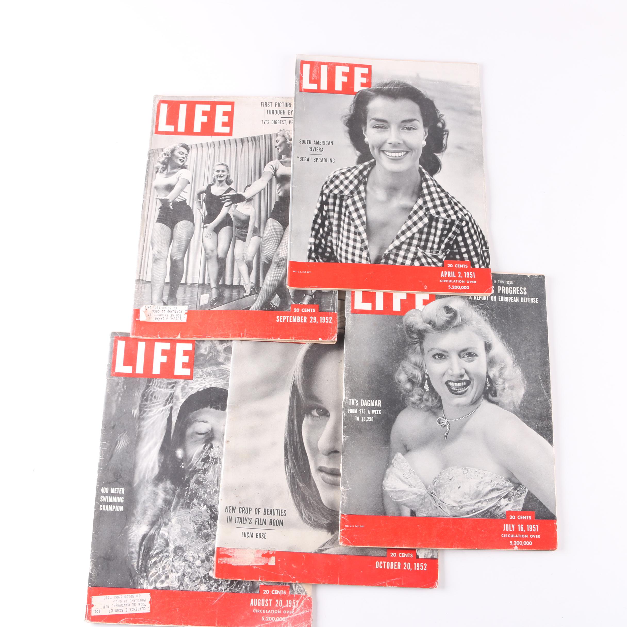 Collection of 1950s "Life" Magazines