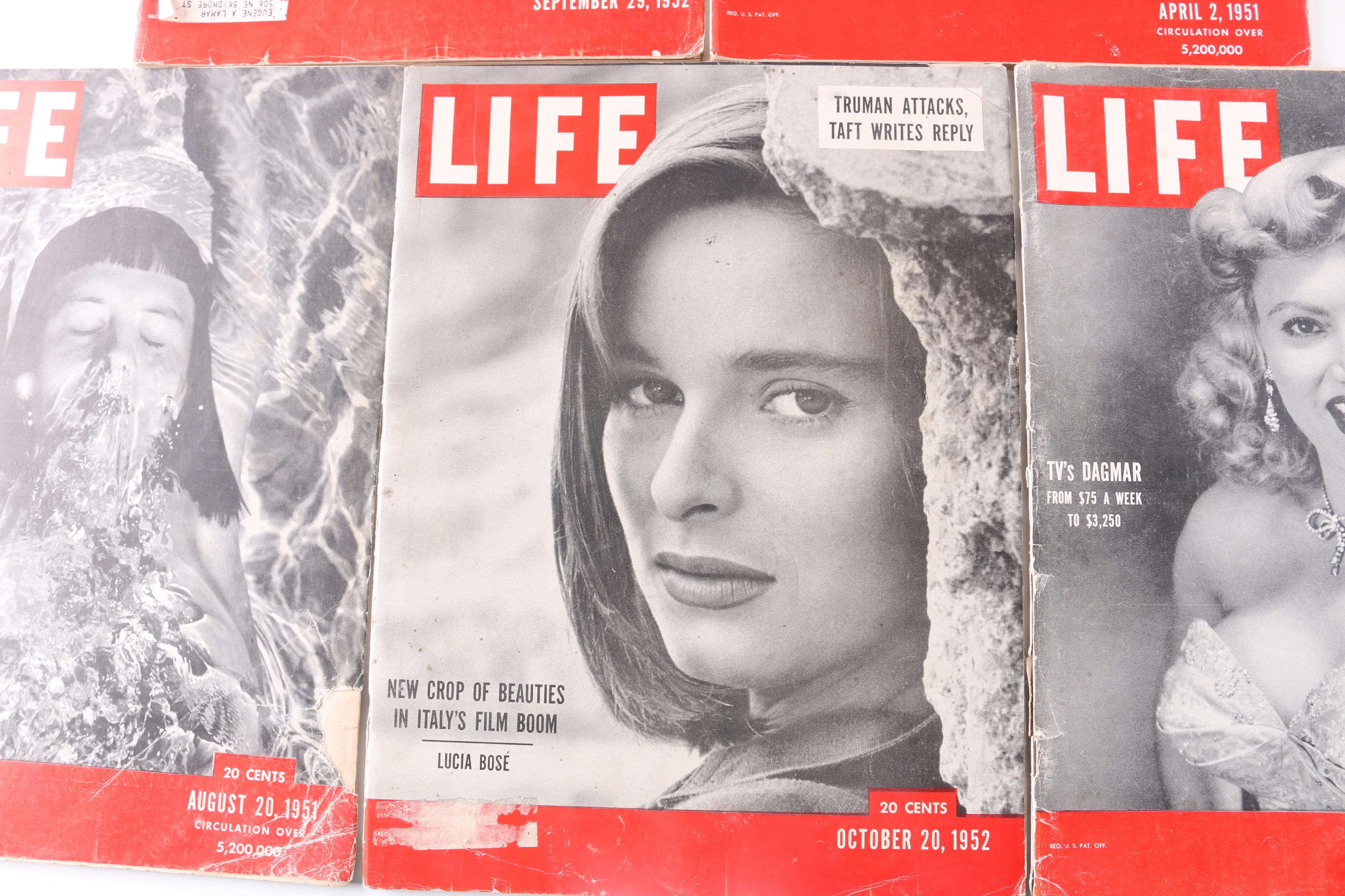 Collection of 1950s "Life" Magazines
