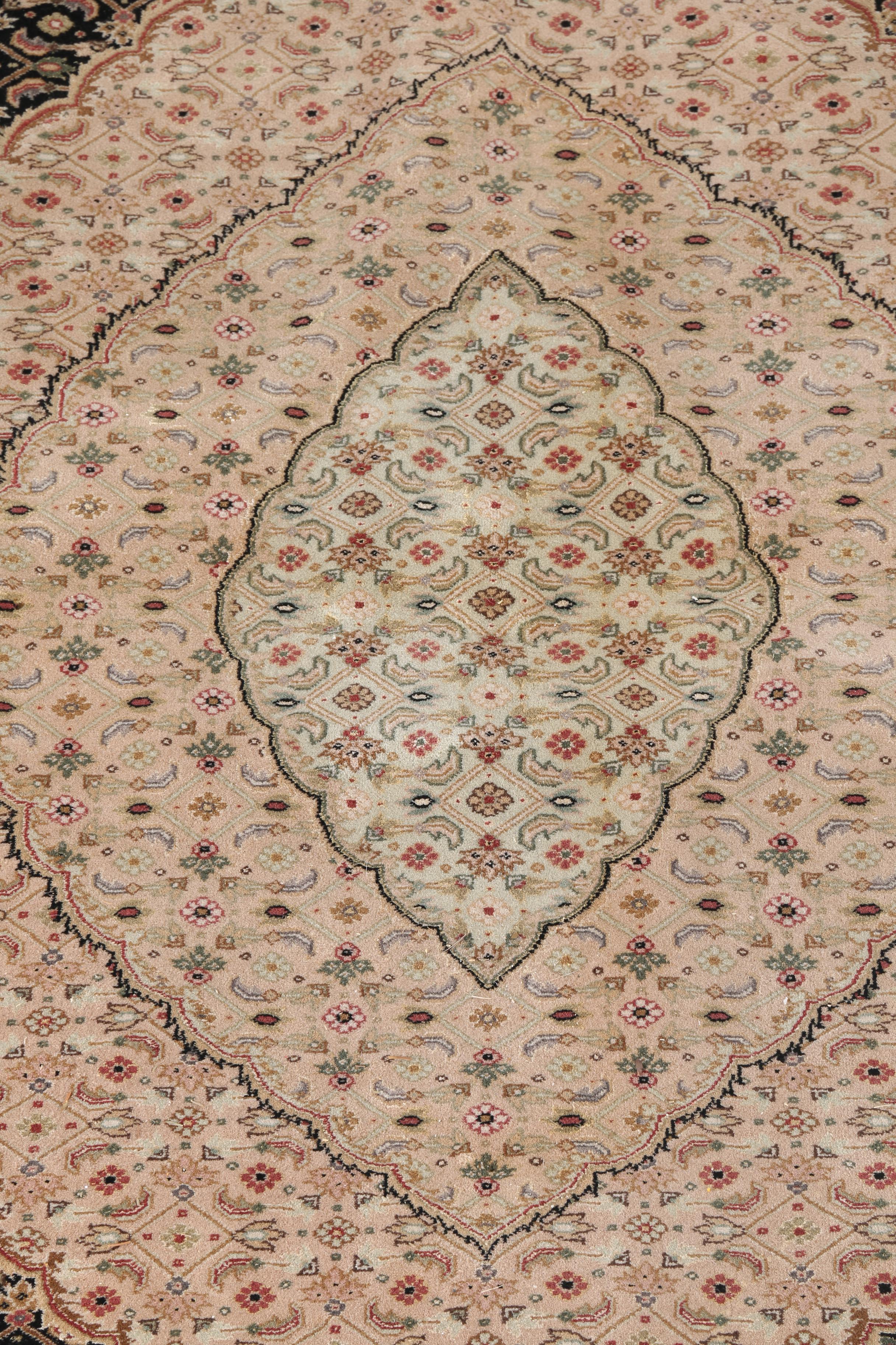 Large Hand-Knotted Mashayekhi Wool Area Rug