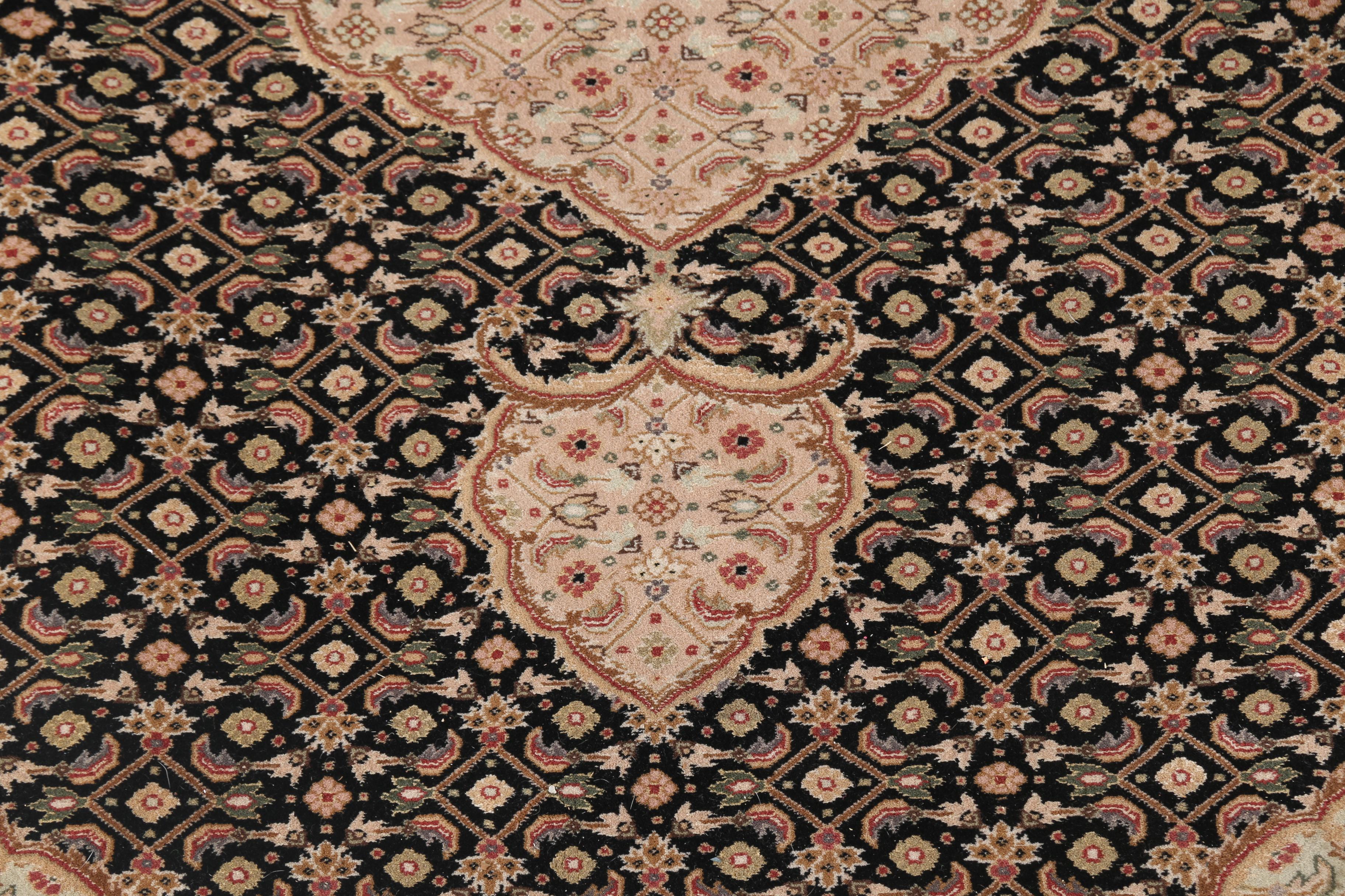 Large Hand-Knotted Mashayekhi Wool Area Rug
