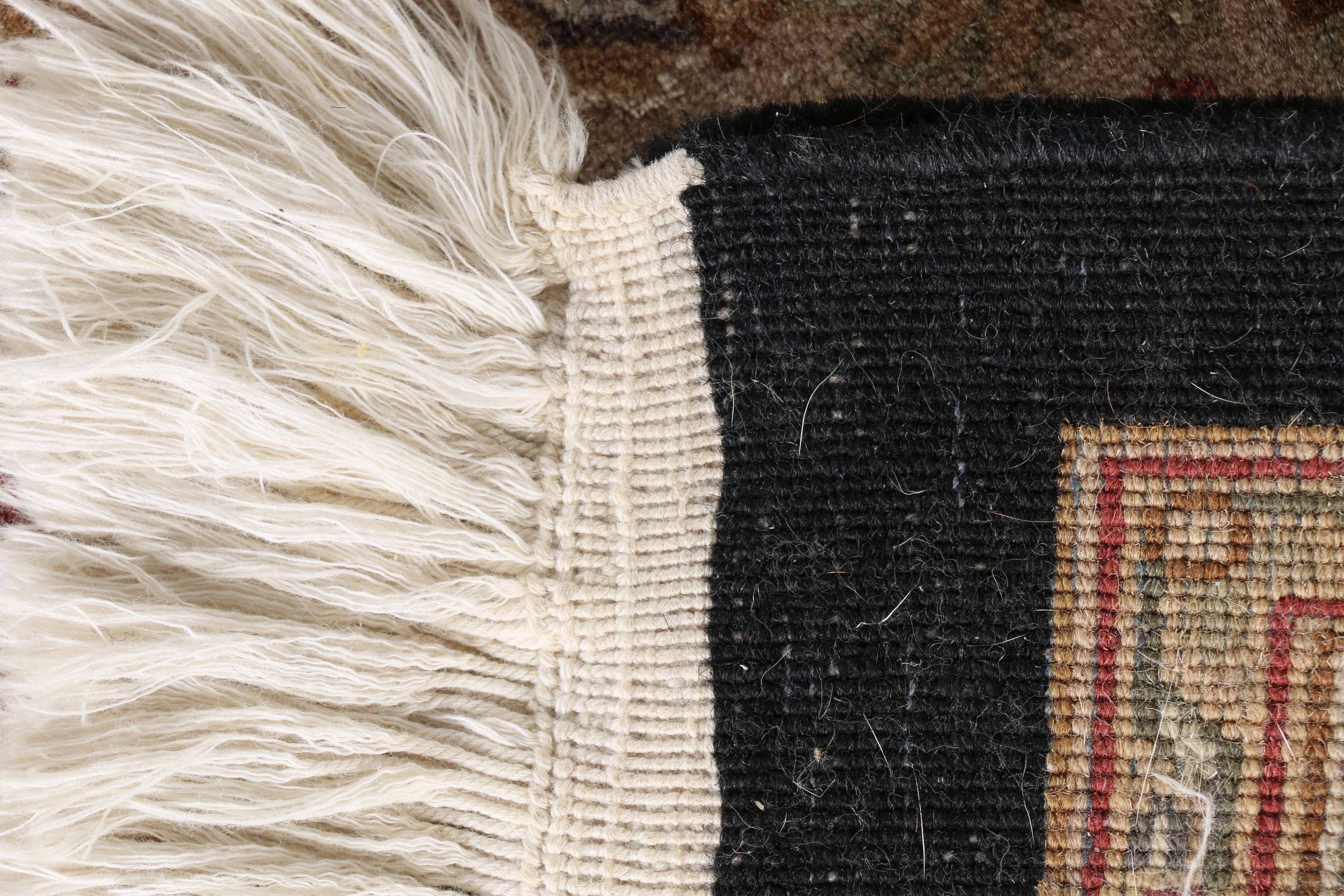 Large Hand-Knotted Mashayekhi Wool Area Rug