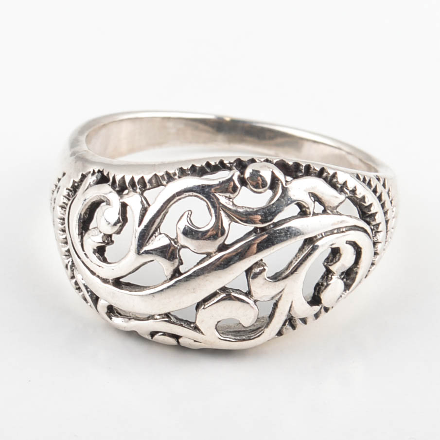 Five Sterling Silver Rings