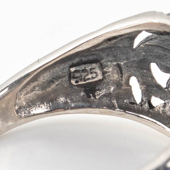 Five Sterling Silver Rings