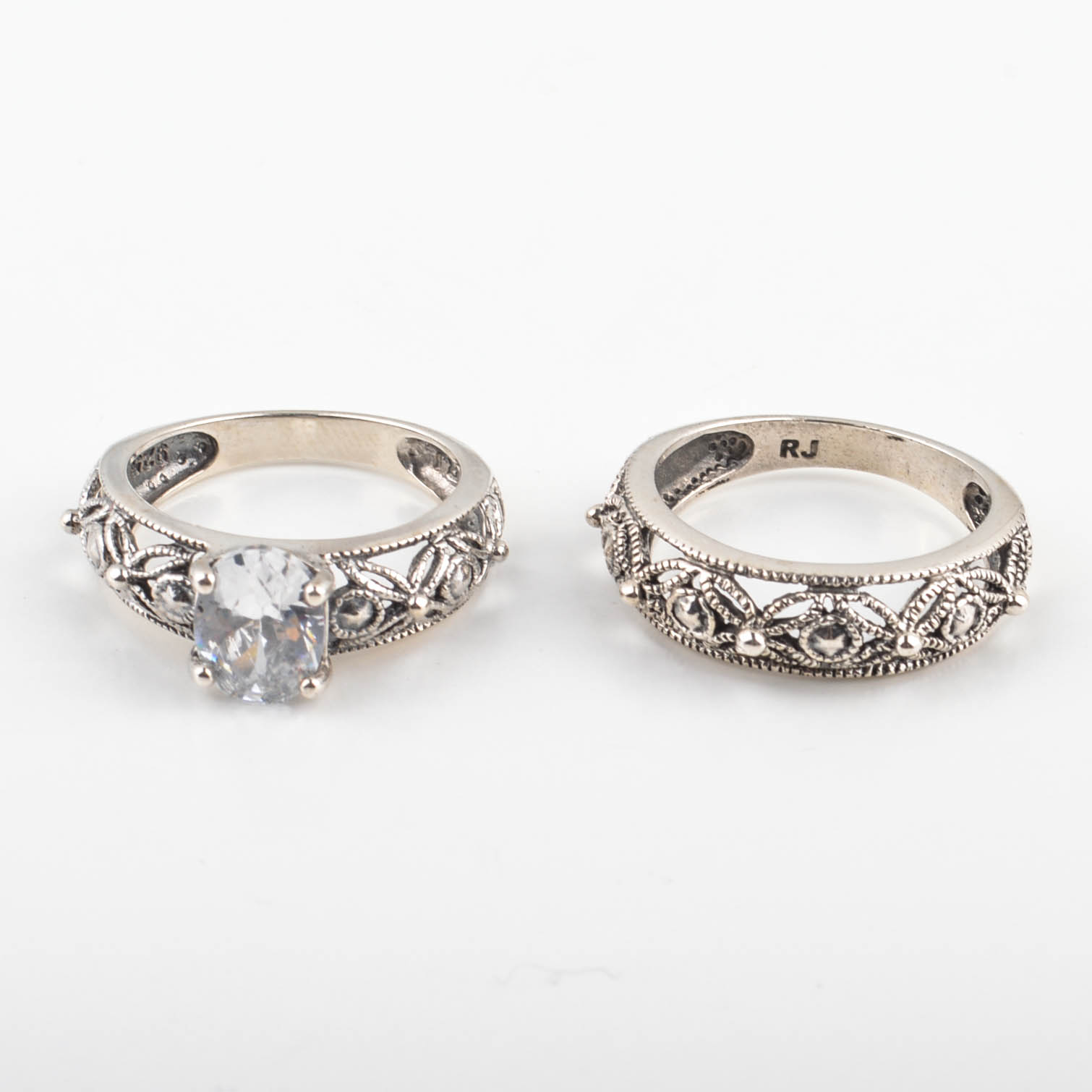 Five Sterling Silver Rings