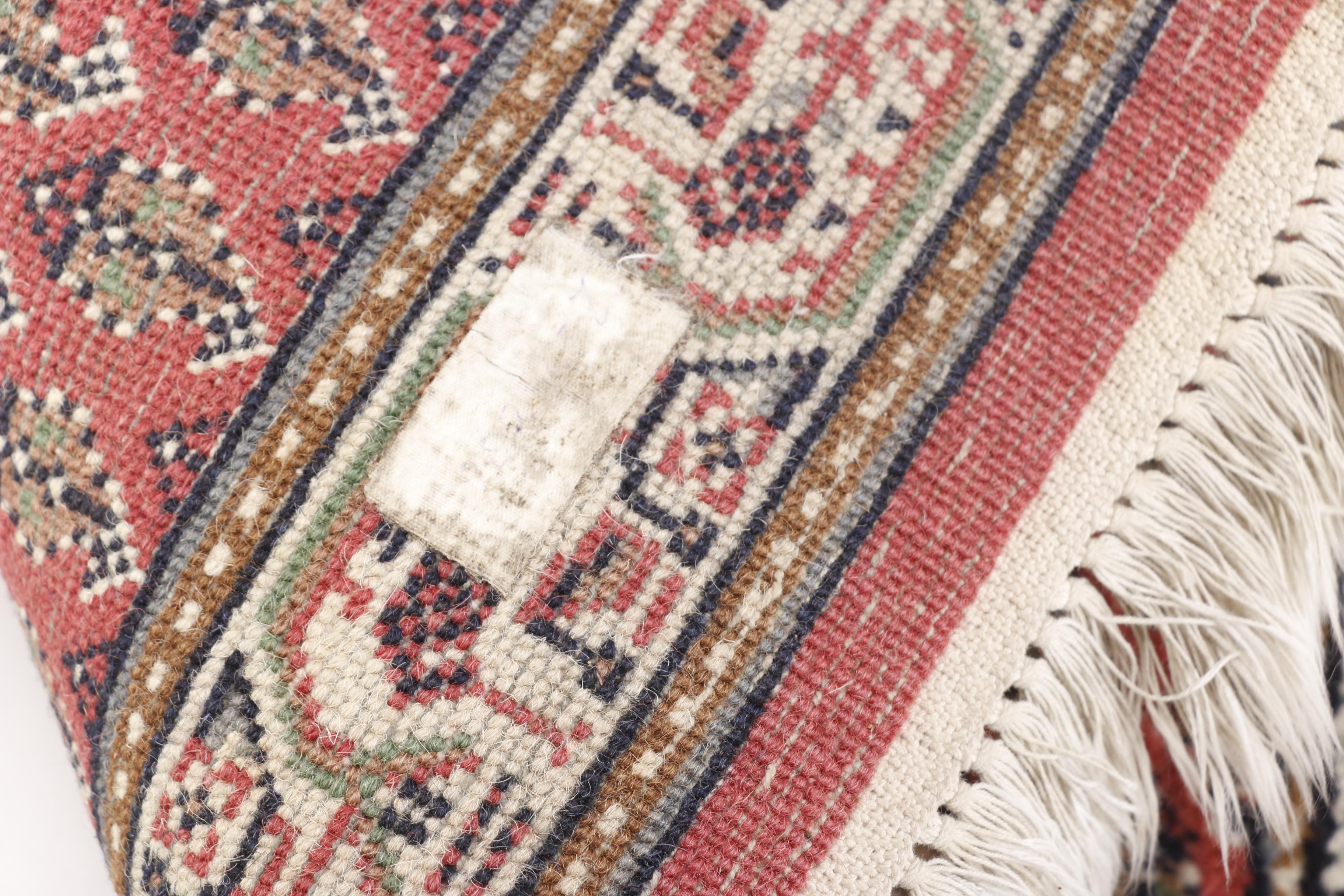 Hand-Knotted Persian Serebend Accent Rug