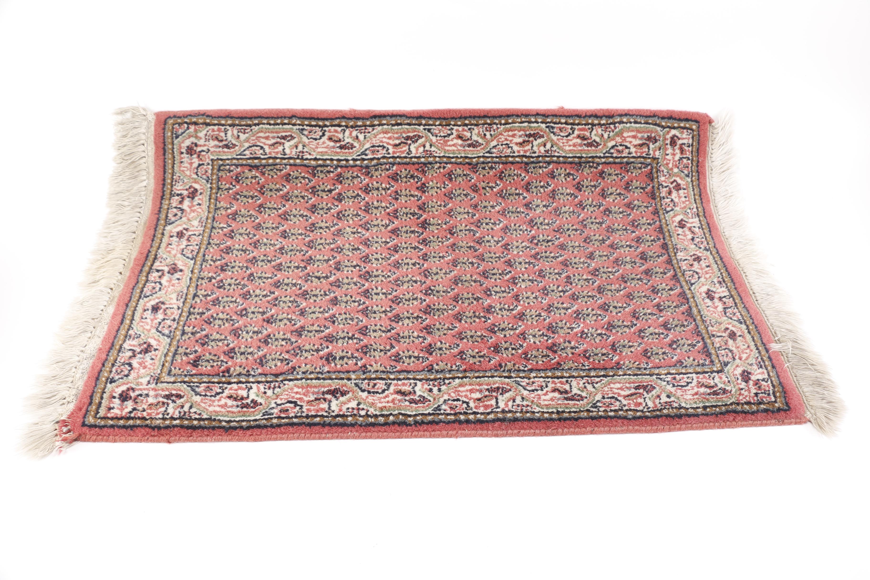 Hand-Knotted Persian Serebend Accent Rug