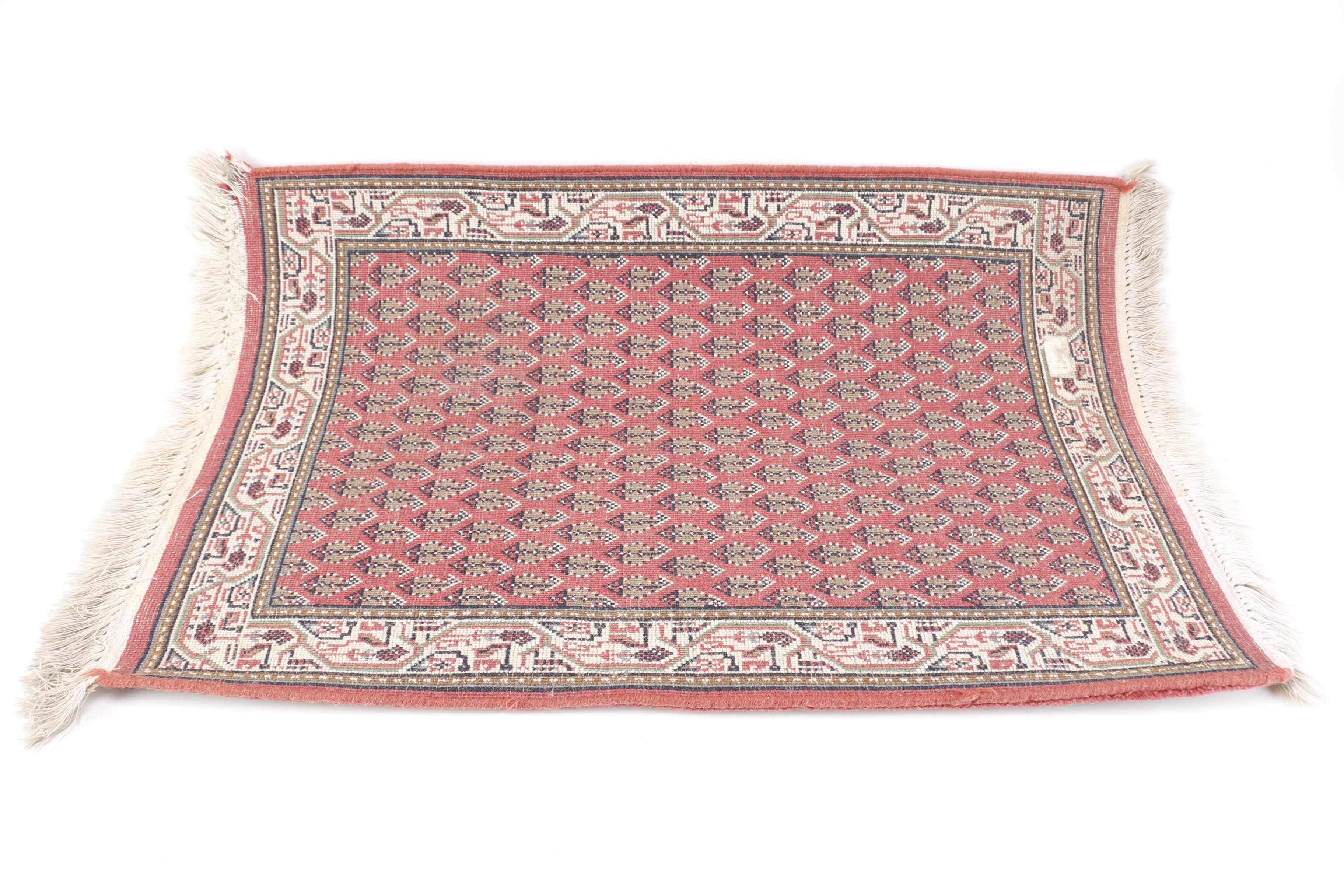 Hand-Knotted Persian Serebend Accent Rug