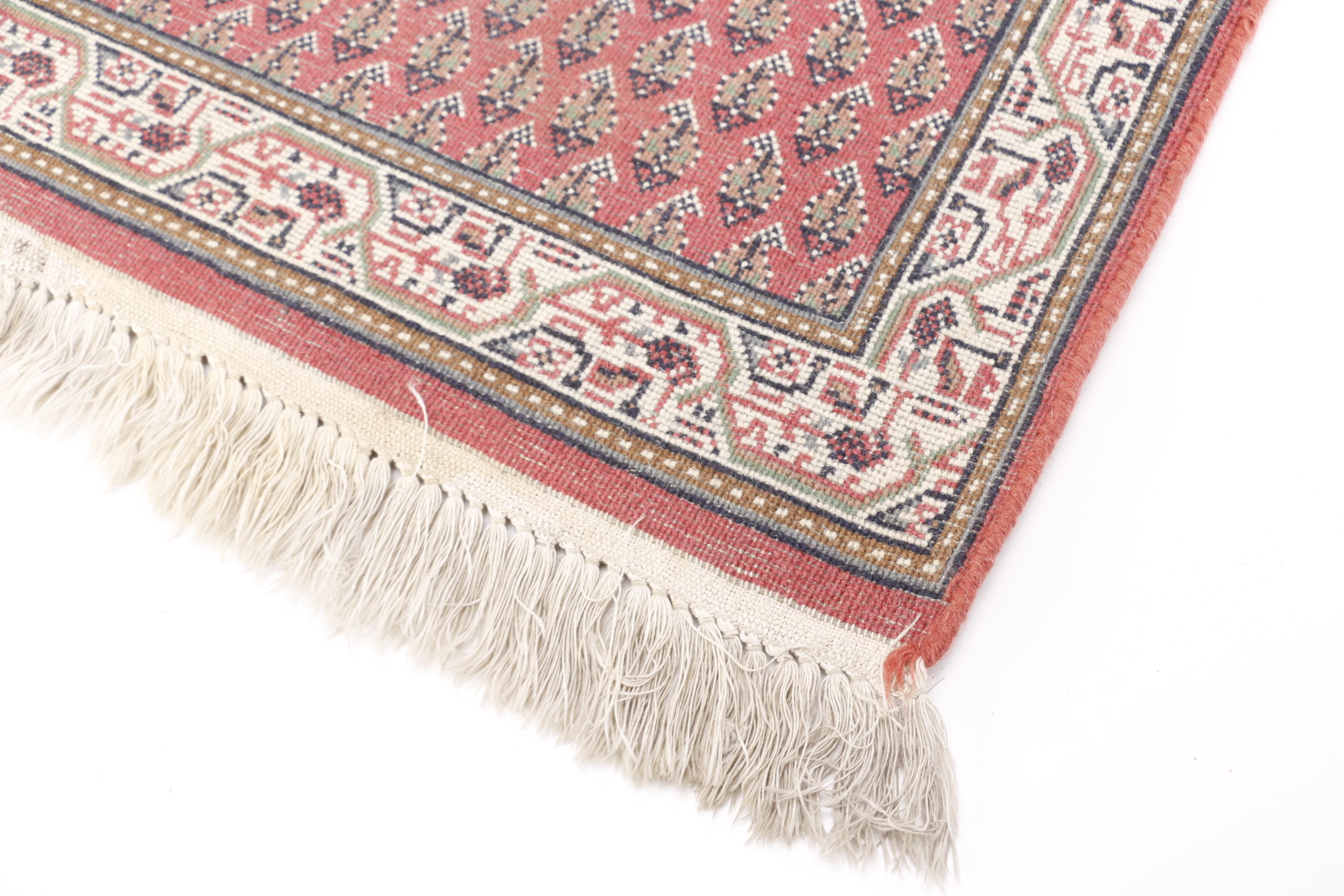 Hand-Knotted Persian Serebend Accent Rug