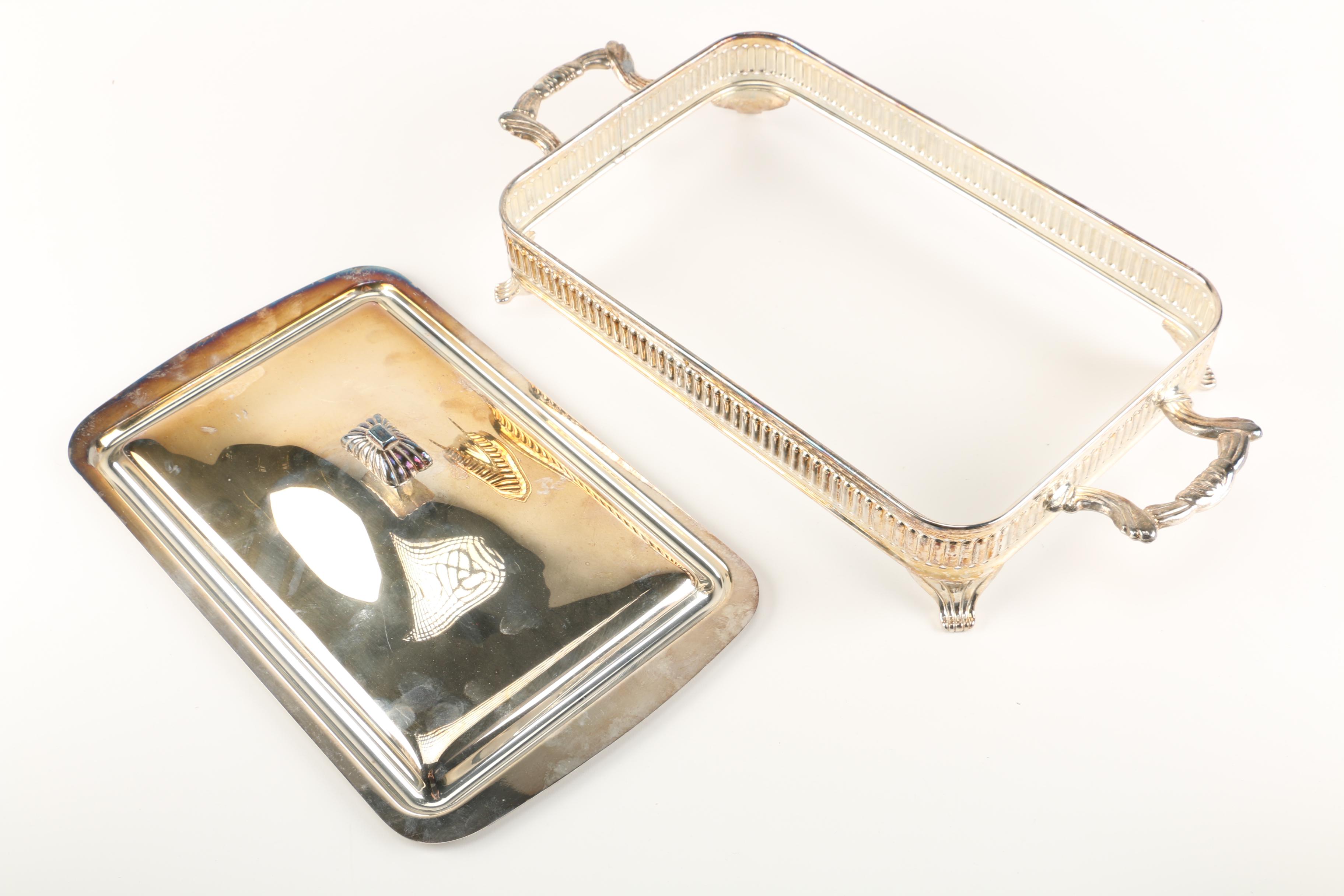 Reed & Barton Batwing Pedestal Bowl and Other Silver Plate