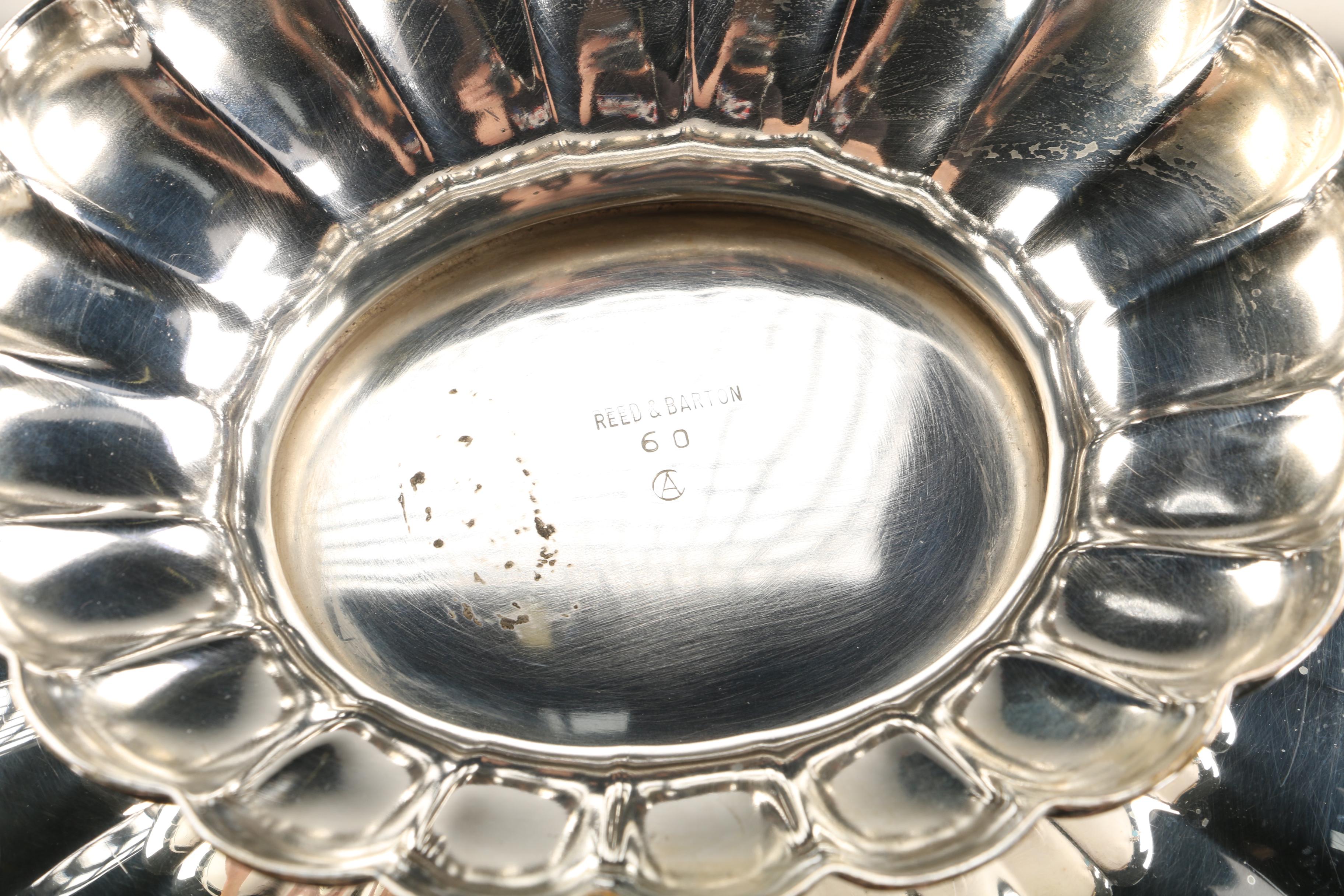 Reed & Barton Batwing Pedestal Bowl and Other Silver Plate