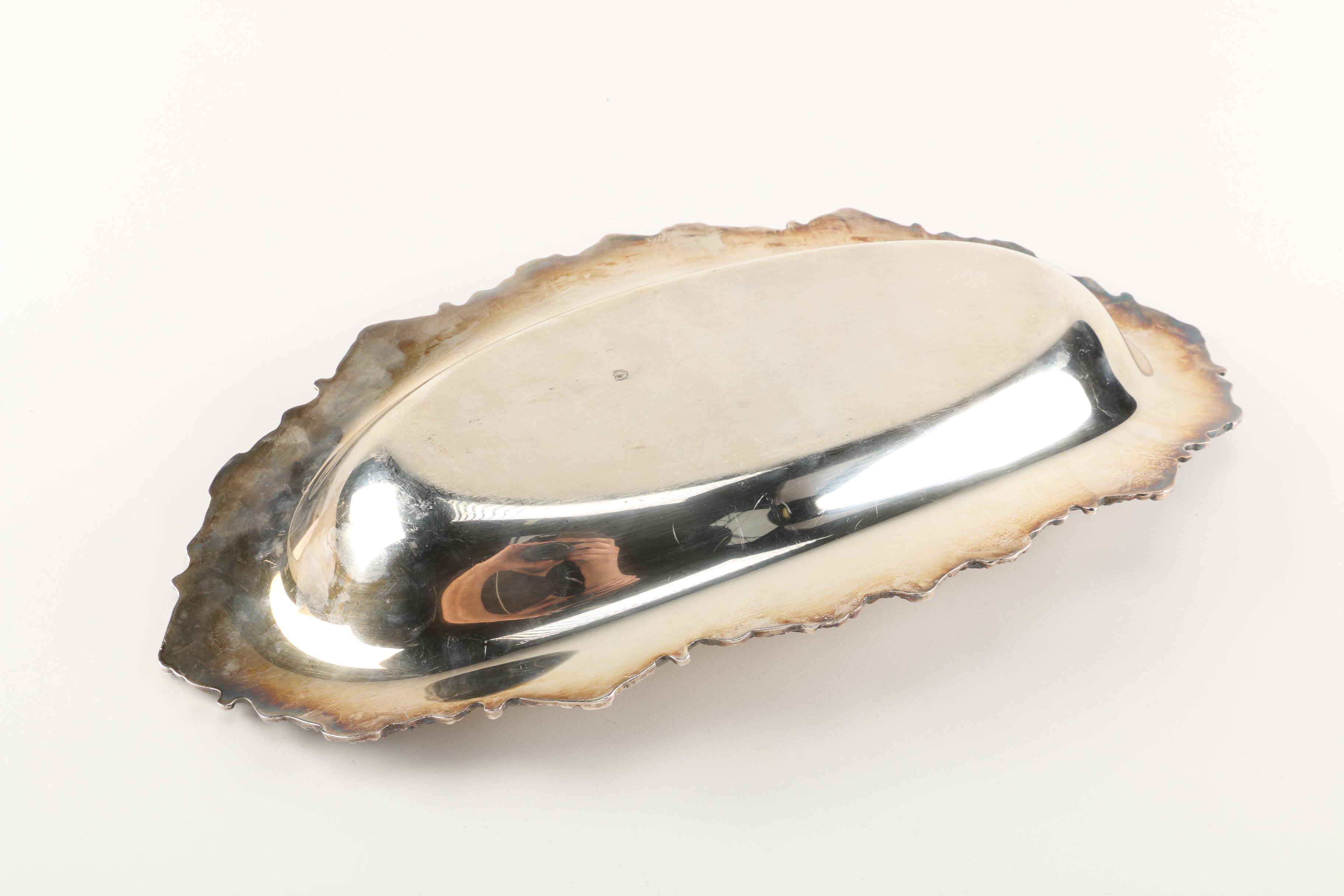 Reed & Barton Batwing Pedestal Bowl and Other Silver Plate