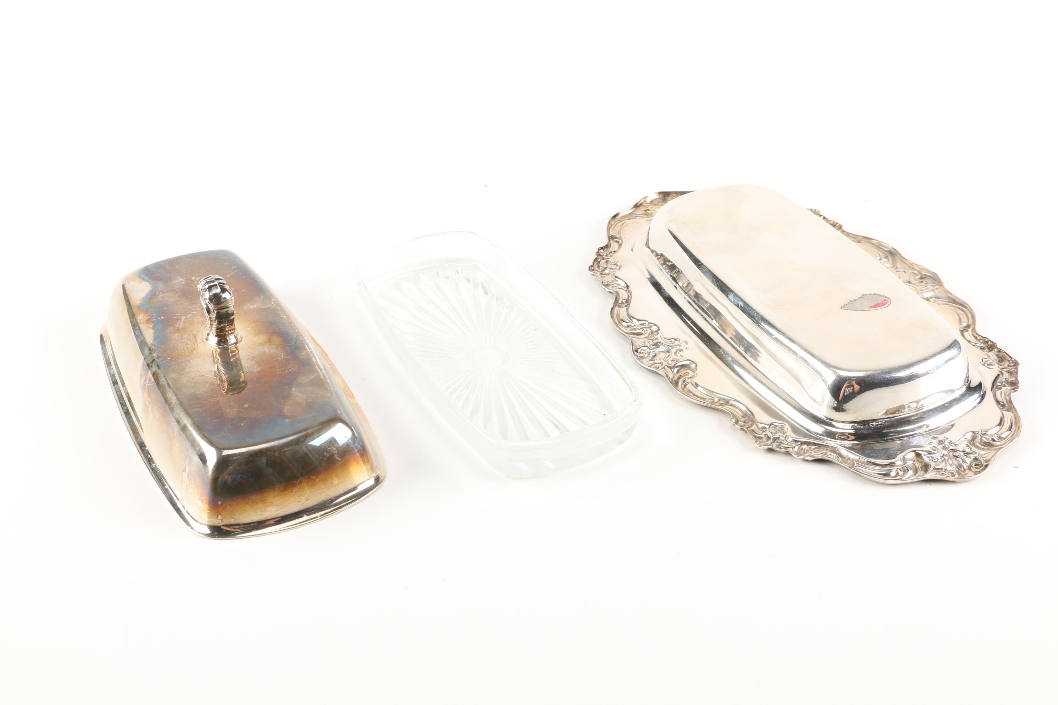 Reed & Barton Batwing Pedestal Bowl and Other Silver Plate