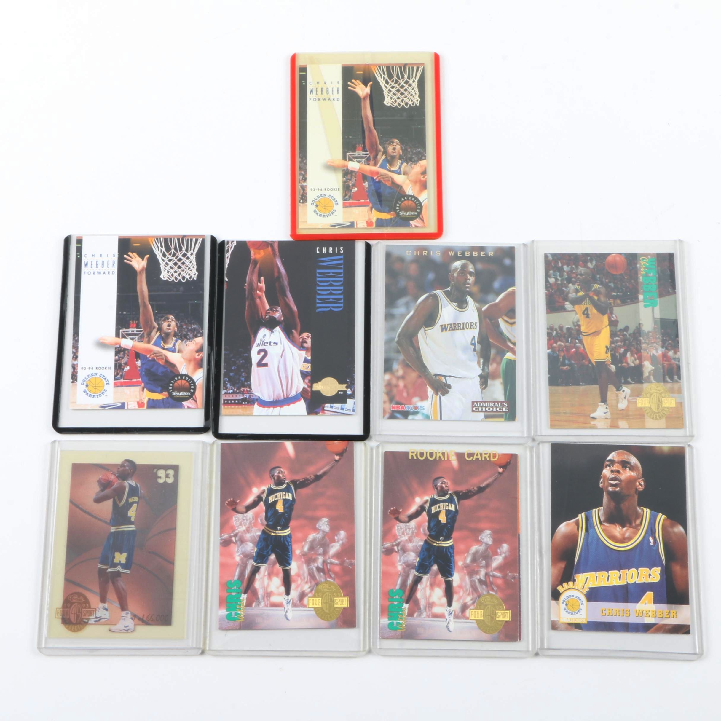 Collection of Chris Webber Basketball Cards