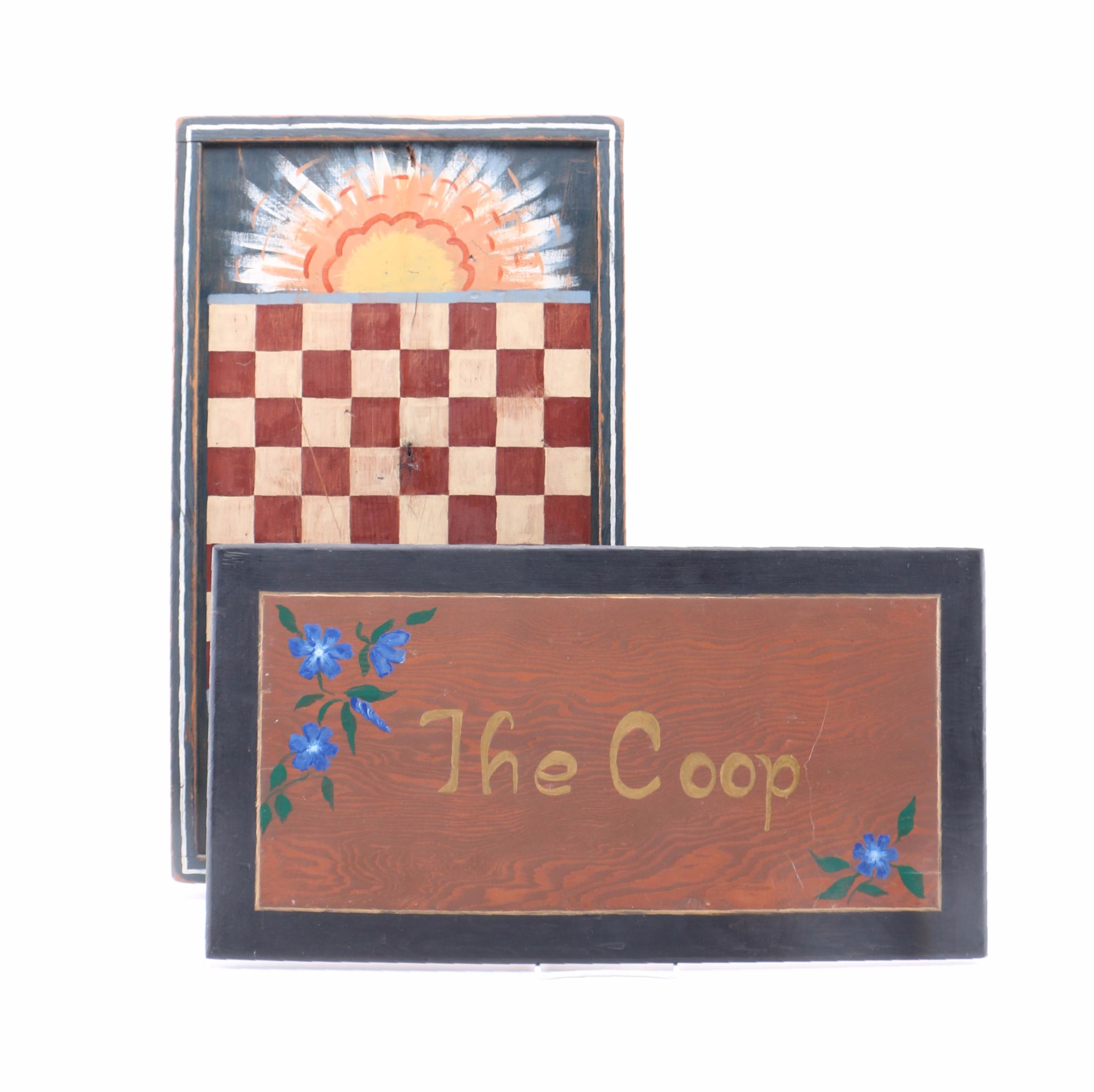 Hand-Painted Country Wall Hangings