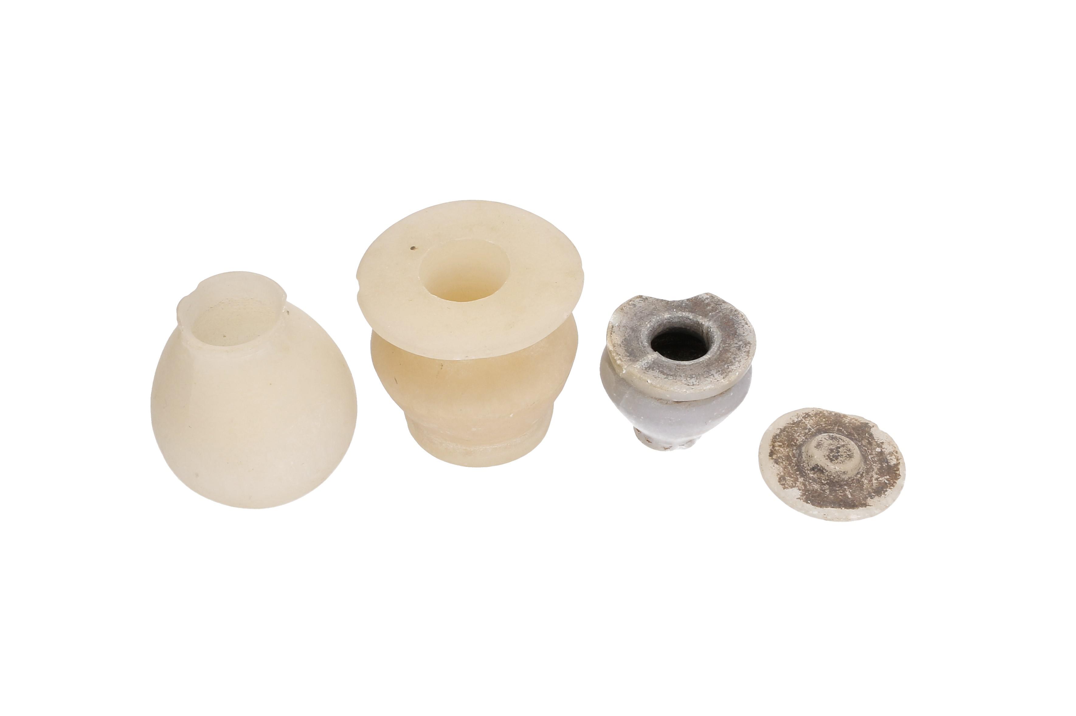 Egyptian Themed Beaded Jewelry and Alabaster Vessels