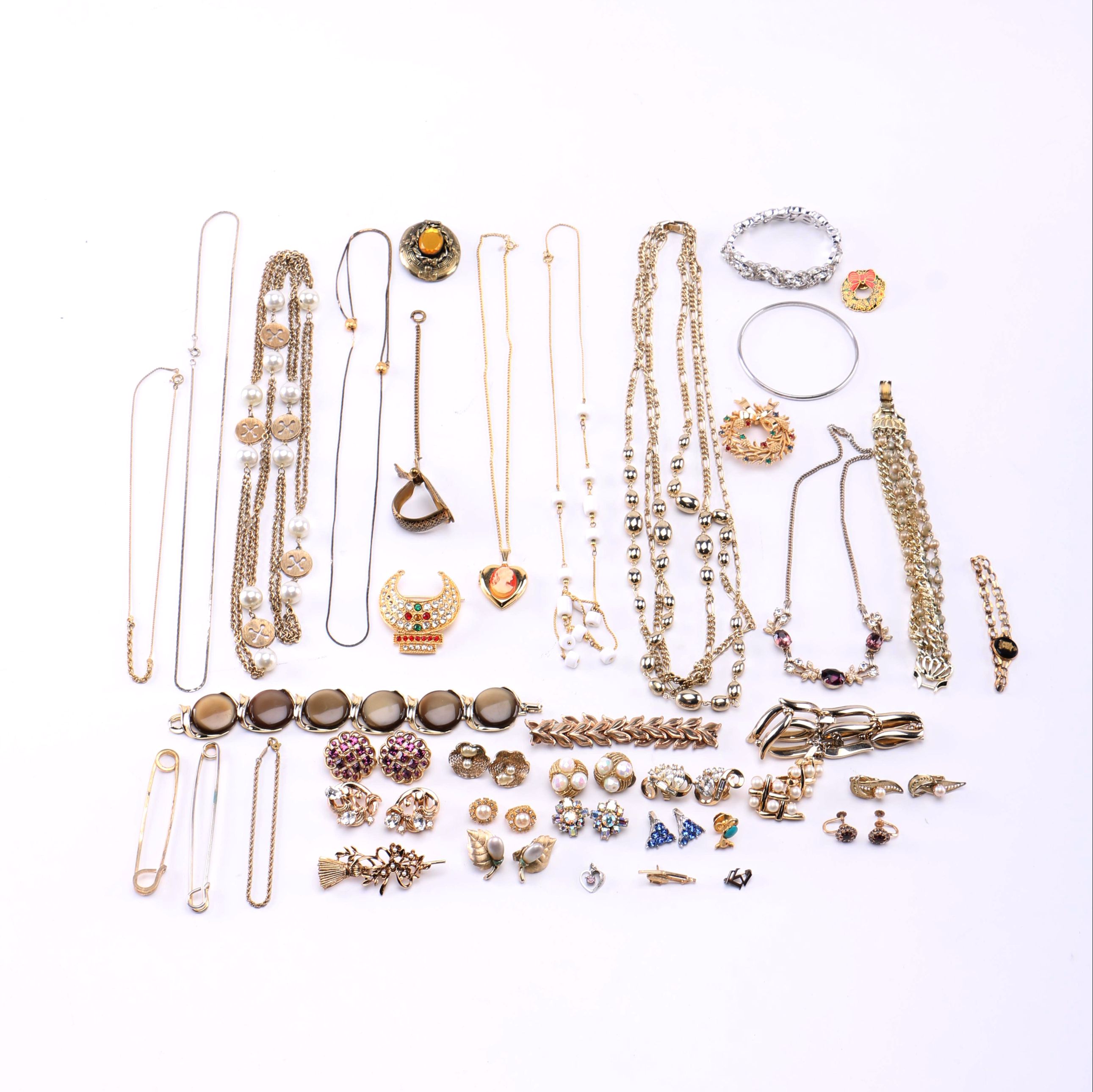 Costume Jewelry Including Trifari, Kramer, and Bogoff.