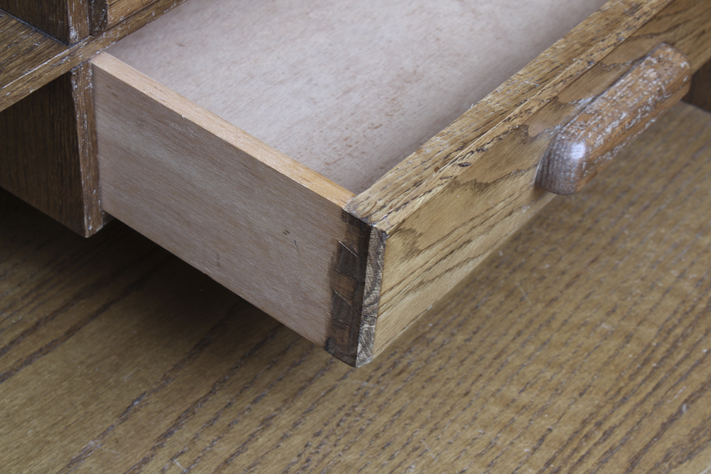 Mid-Century Pine Roll Top Desk