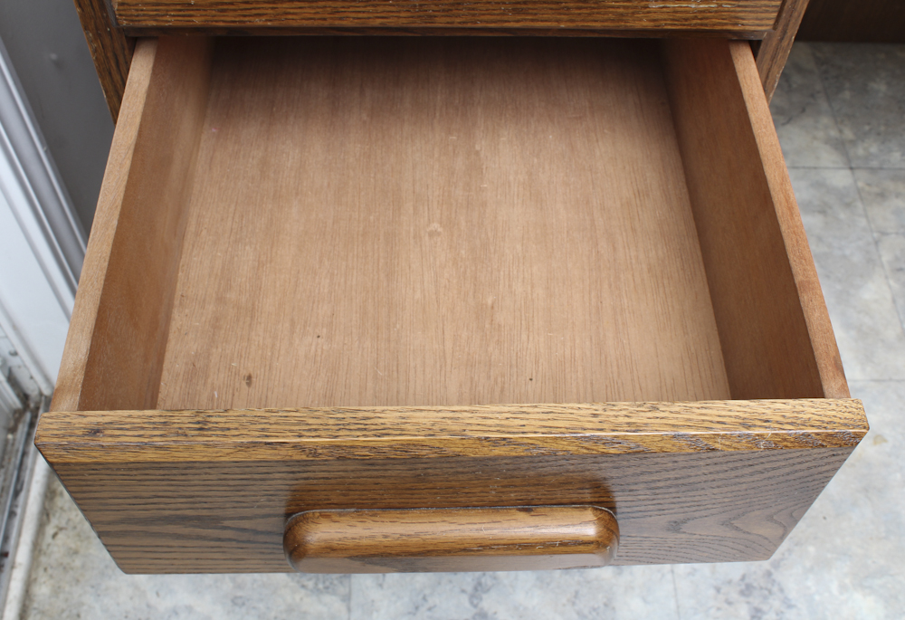 Mid-Century Pine Roll Top Desk