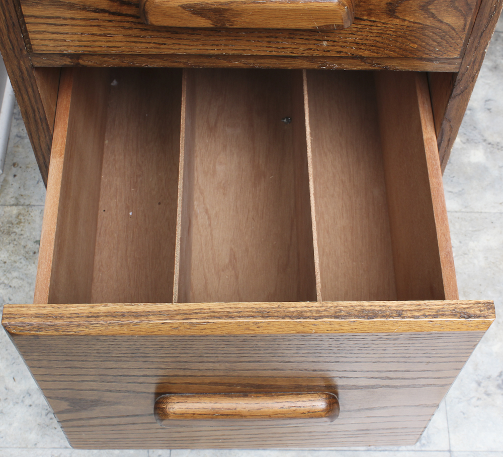 Mid-Century Pine Roll Top Desk