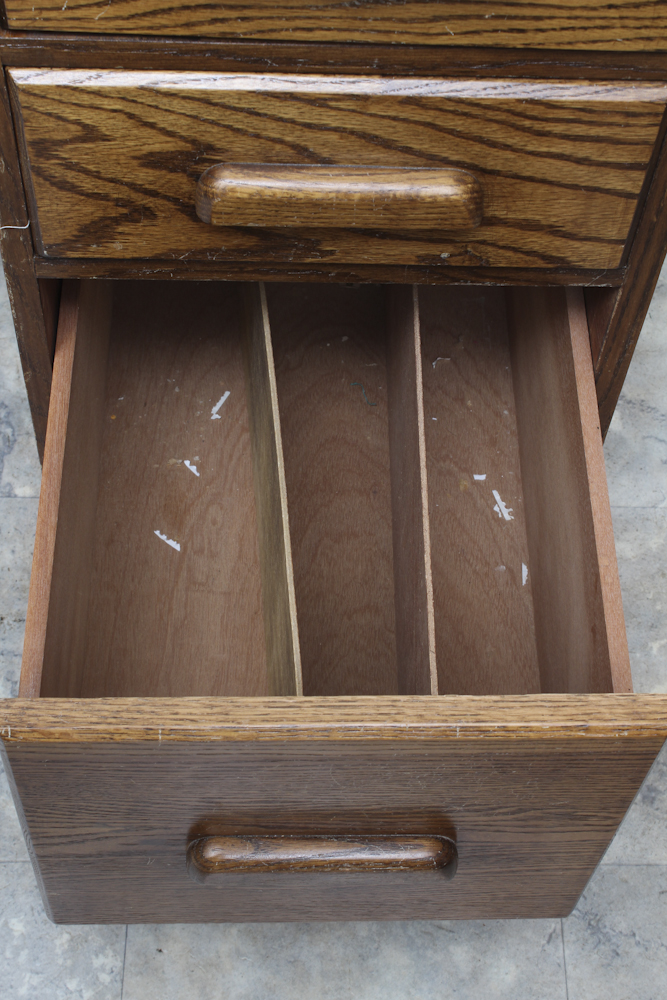 Mid-Century Pine Roll Top Desk