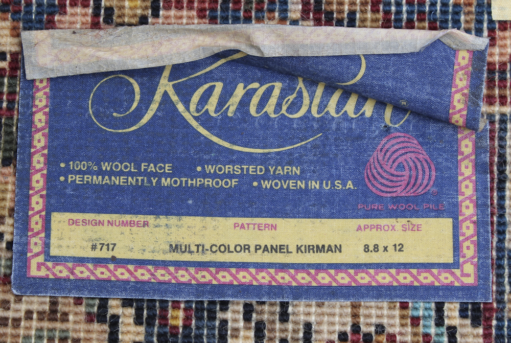 Machine Woven Karastan "Multi Panel Kerman" Area Rug