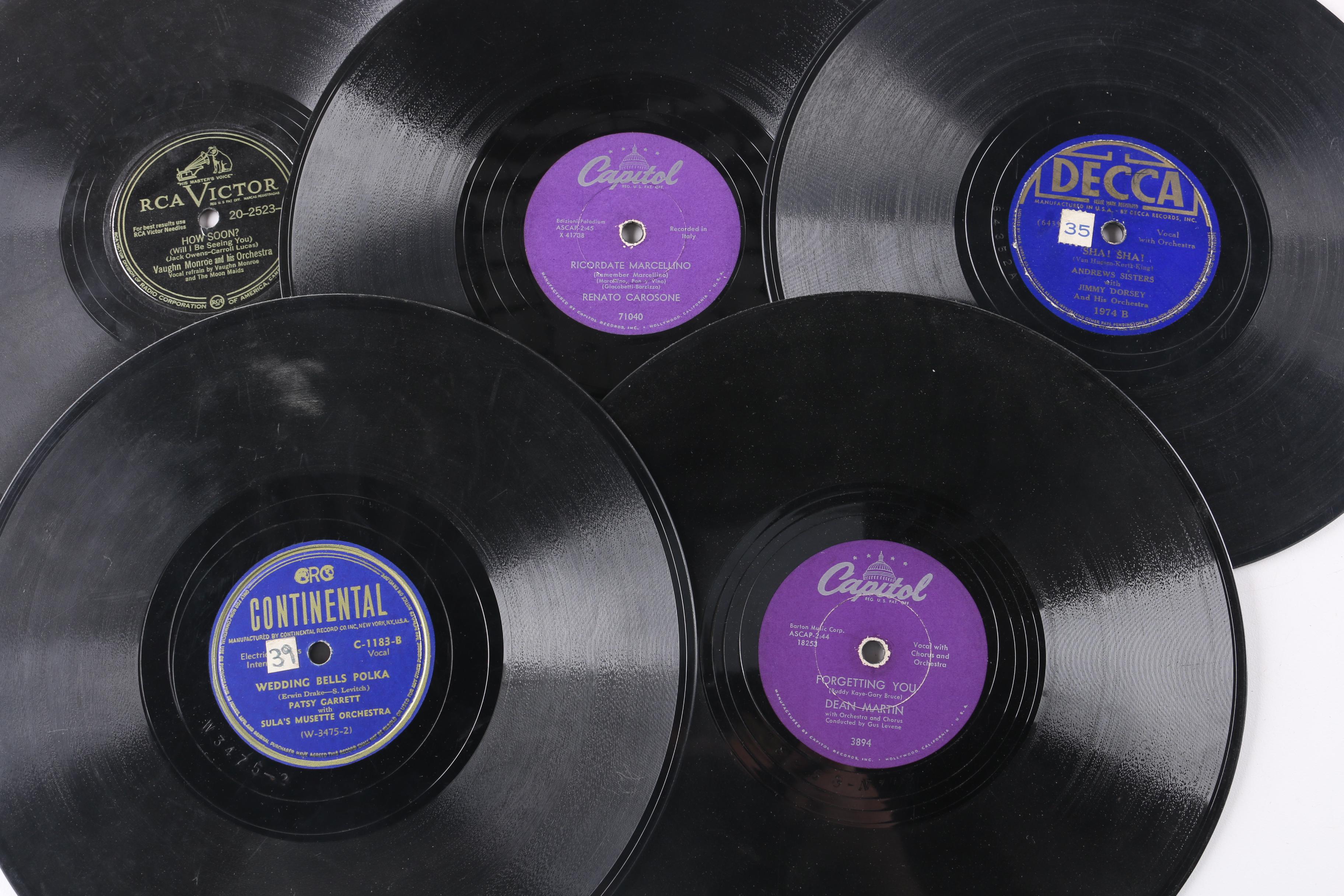 Vintage 78 rpm Records and Case