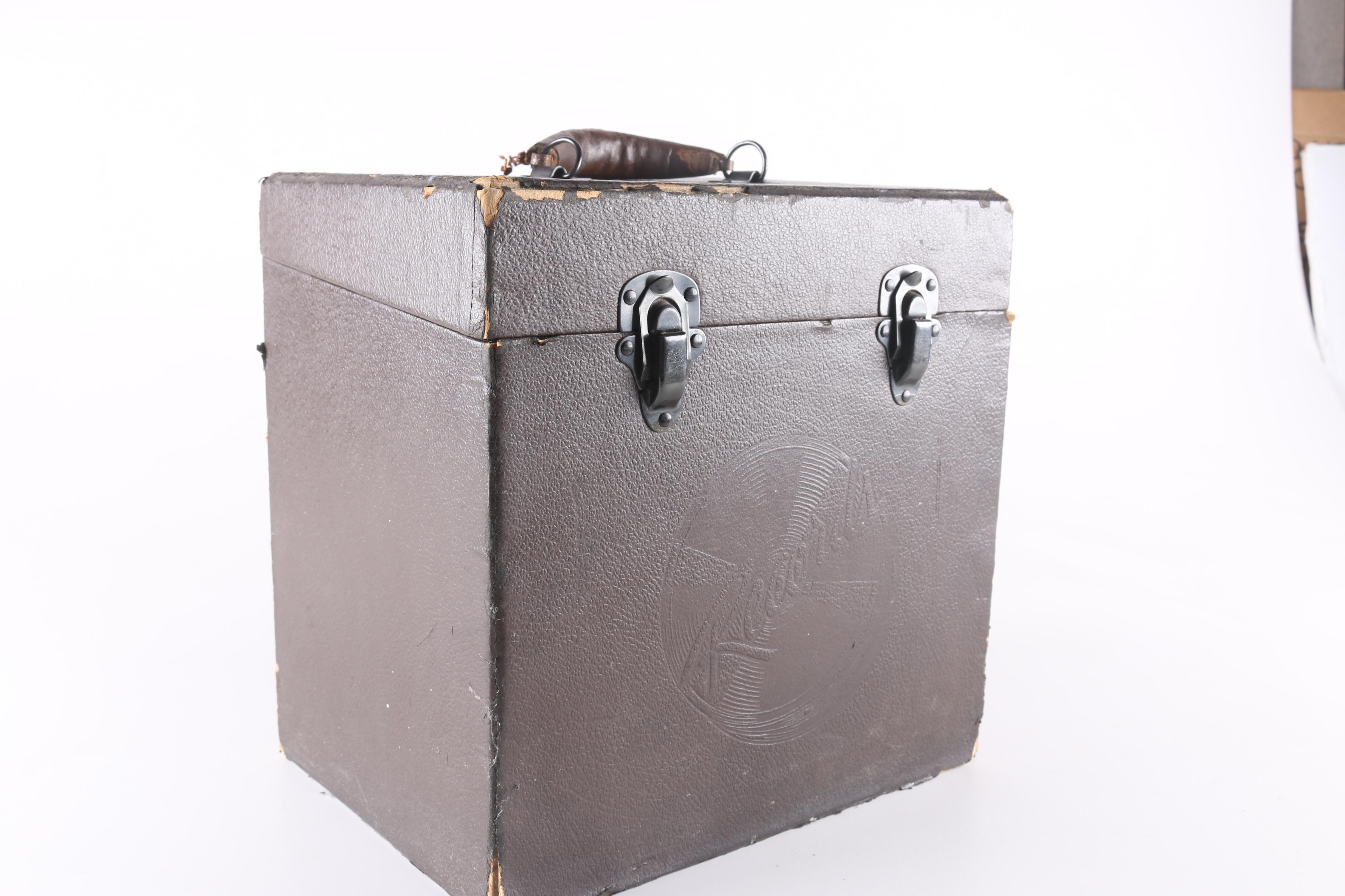 Vintage 78 rpm Records and Case