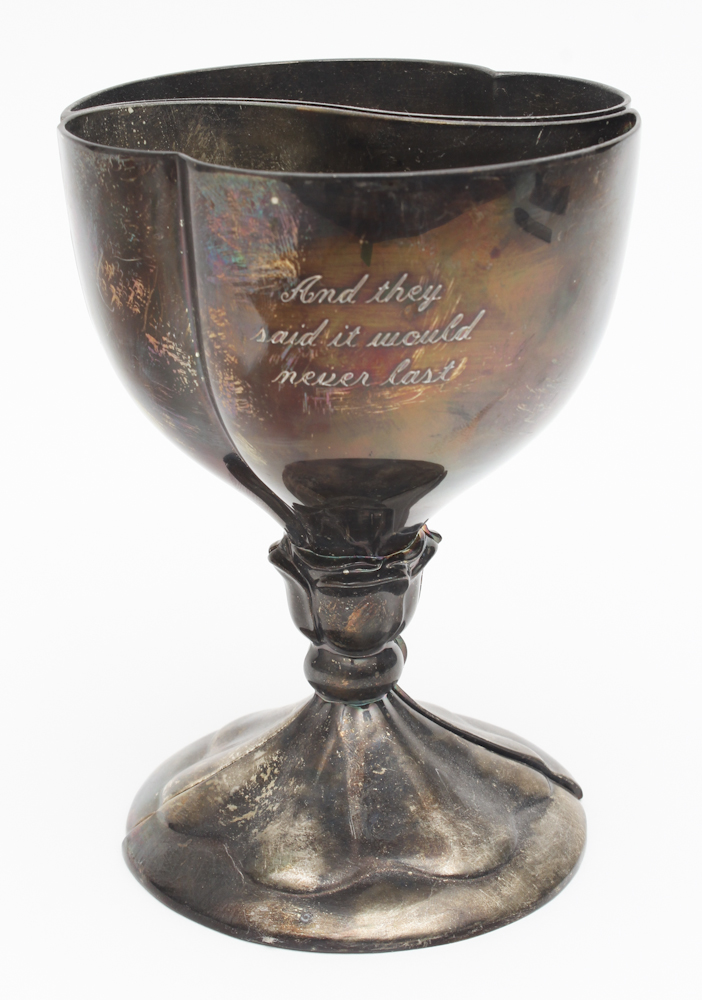 Hordon Silver Plate Interlocking Anniversary Goblets