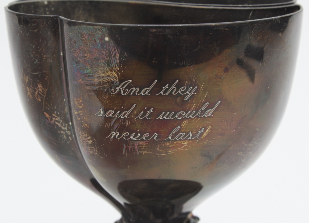 Hordon Silver Plate Interlocking Anniversary Goblets